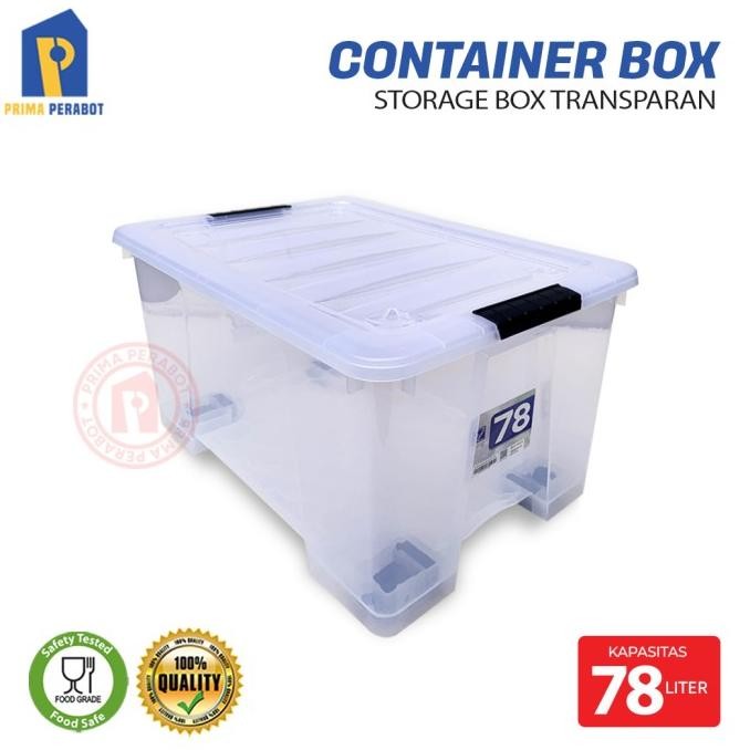 Storage Box Transparan 78 Liter Container Penyimpanan Boks Besar
