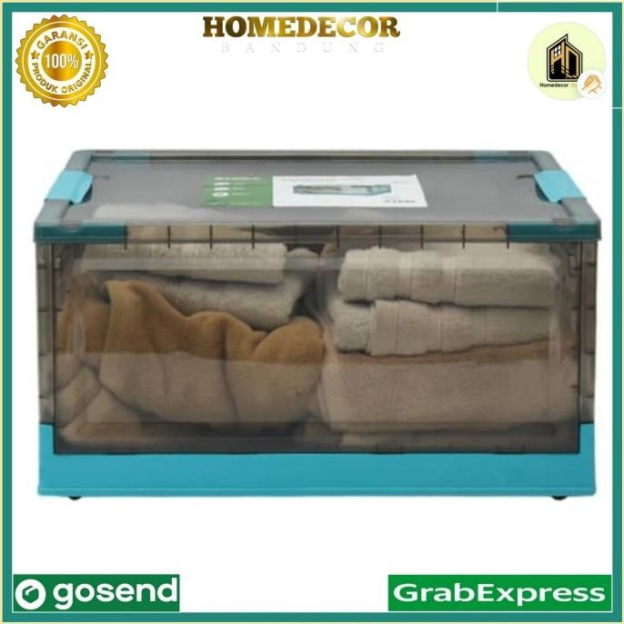 Stora 51x35x26 Cm Kotak Penyimpanan Lipat - Biru / kotak lipat