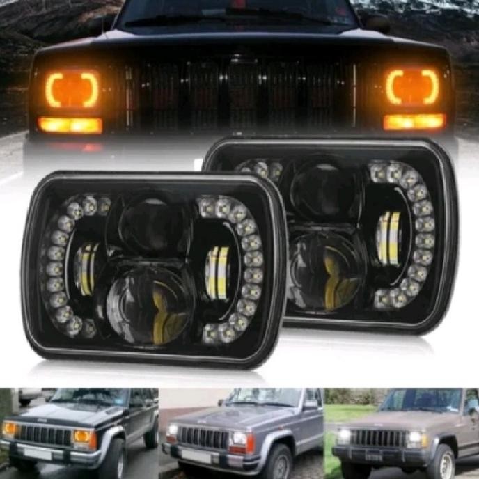 TERMURAH - Headlamp Lampu Depan LED Biled Projector Taft GT Rocky Hiline Feroza Cherokee YJ Carry Ji