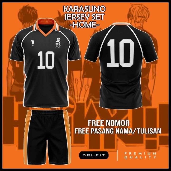 Kaos Cosplay Anime Haikyuu Jersey Set Volleyball Karasuno Original Best Seller