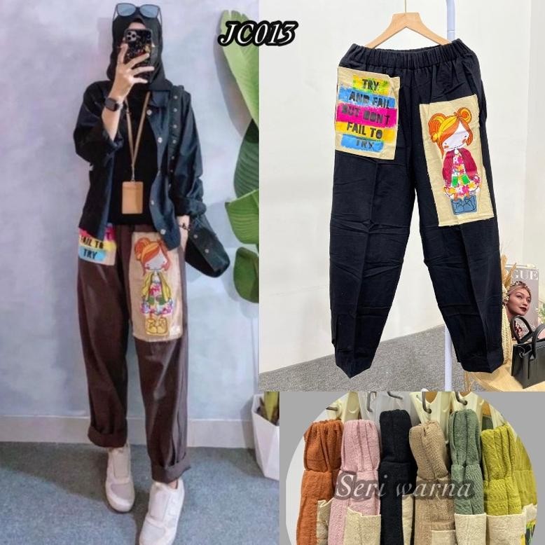 Like&Buy Celana Linen Import Kulot Linen Premium