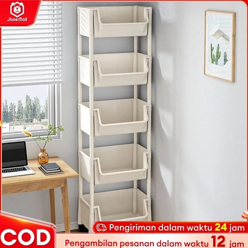 Rak Susun/Rak Buku /Rak Portable Plastik  Buku /Rak Susun Roda /Rak Toy Storage/Rak Serbaguna/Buku A