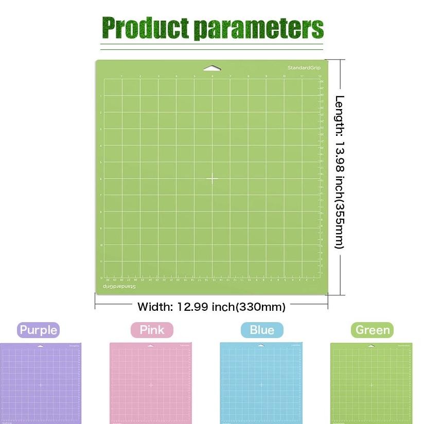 

[original] replacement cutting mat 12x12 inch compatible for cricut machine standard grip / strong grip / light grip / fabric grip - cutting mat for cricut explore one/air/air 2/maker [terlaris] [terbaik]