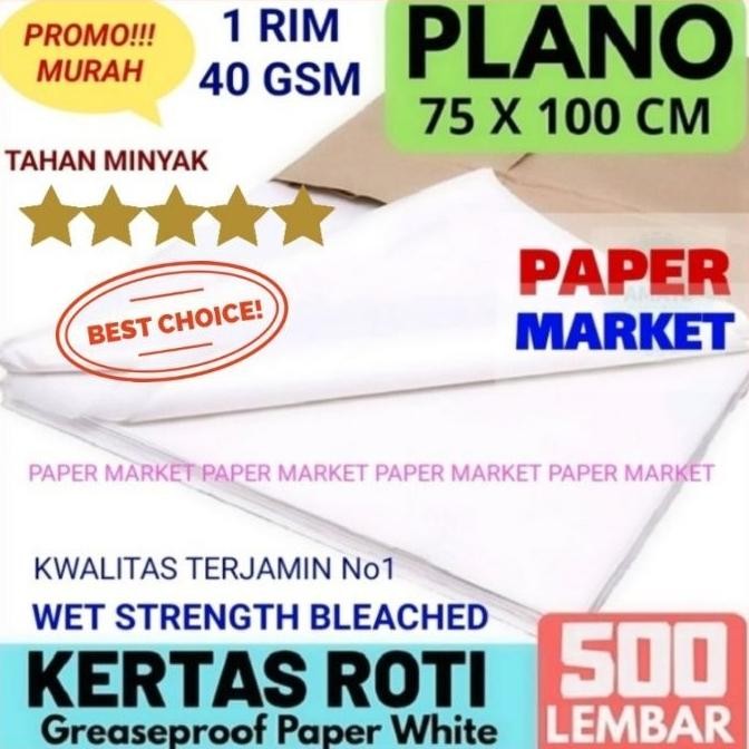 

Erta Roti Putih Greaeproof R White 40 Gm U 75 Cm 100Cm1Rim Lembar.