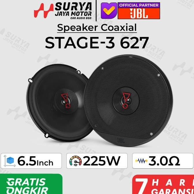 Promo Jbl Stage3 627 Speaker Coaxial 6.5" Inches Mid Bass