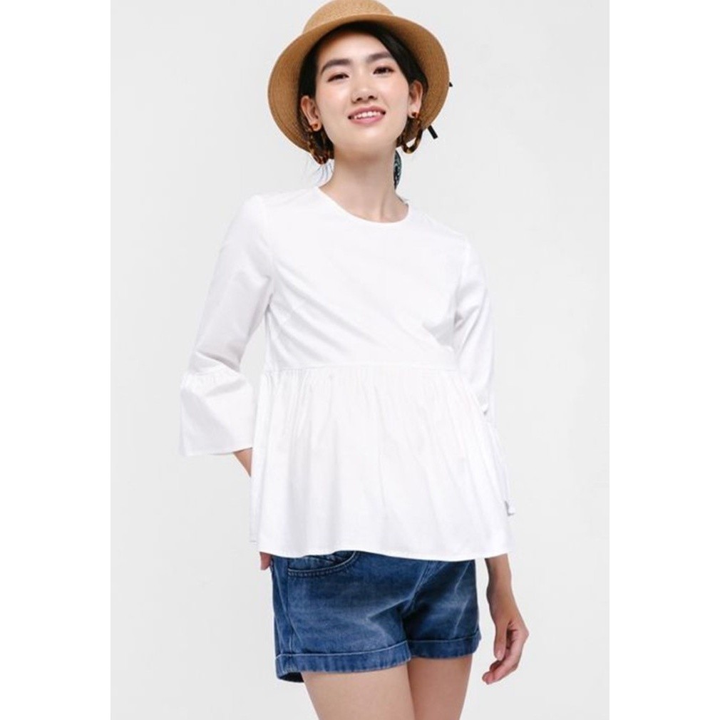 Love, Bonito - Lily Baby Doll Top - White