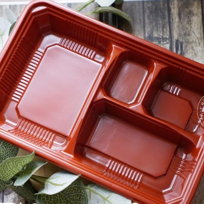Bento Sekat 4 /Bento Box/Tempat Makanan Plastik Original