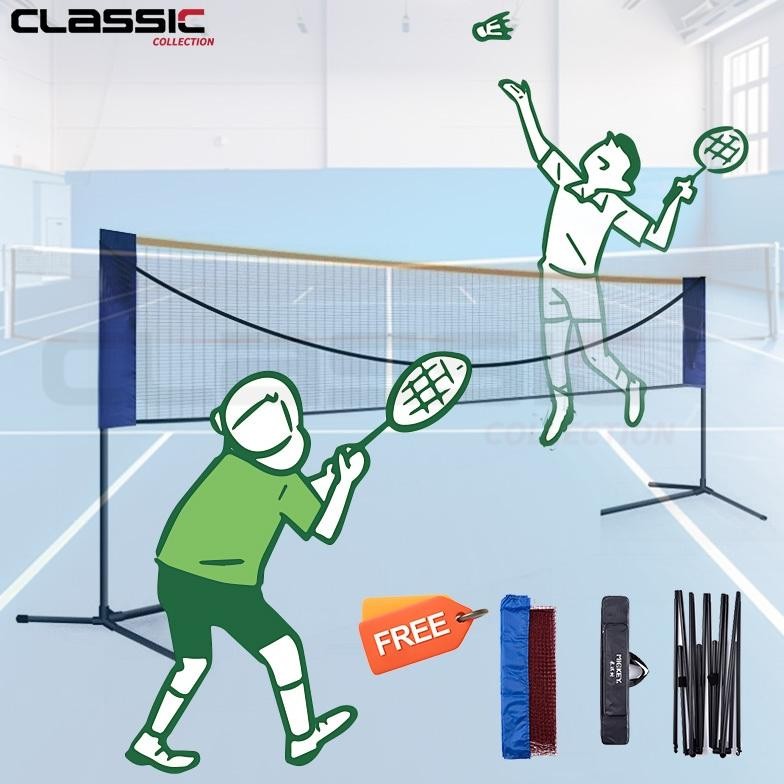 Bulutangkis Portable Badminton Bulutangkis Lining Jaring Net Badminton Net