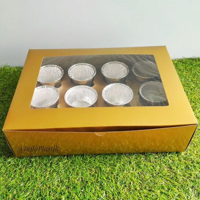 

Promo Hemat! @10Pcs Dus Cupcake Lubang 12/ Box Kemasan Kue Cupcake Muffin Lubang 12 Murah