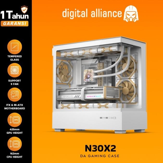 CASING DIGITAL ALLIANCE N30X2 M-ATX GAMING CASE WITH USB TIPE C/DA N30X2