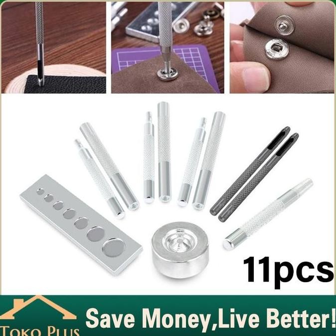 

11PCS/SET ALAT PASANG KANCING SNAP BESI ALAT UKIR / STEMPEL KULIT UNTUK KERAJINAN TANGAN - DIY LEATHER CRAFT - ALAT KERAJINAN KULIT - PEMBOLONG DAN MATRAS ALAS GETOK KETOK MANUAL SNAP BUTTON ORIGINAL DAN TERPERCAYA