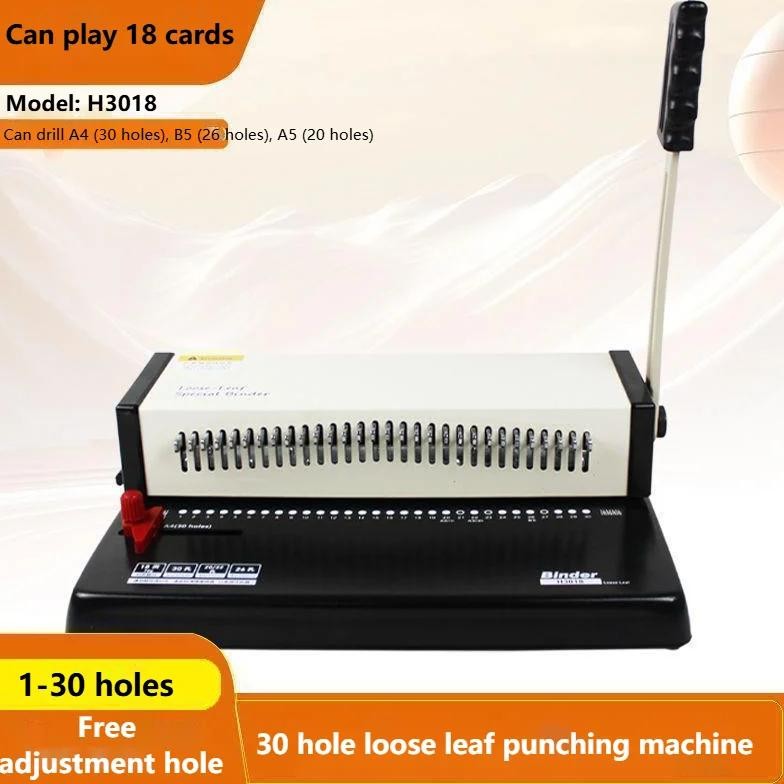 

Fully Drawn Knife 30 Hole Drilling Machine B5 26 Hole 5-Hole Loose Leaf Ring Binding Machine 20 Hole Active Page Binding Machine