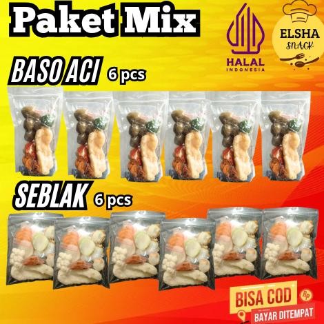 

TERLARIS Paket MIX murah, Baso Aci 6 bungkus, Seblak 6 bungkus. Aci kemasan vakum Siap kirim