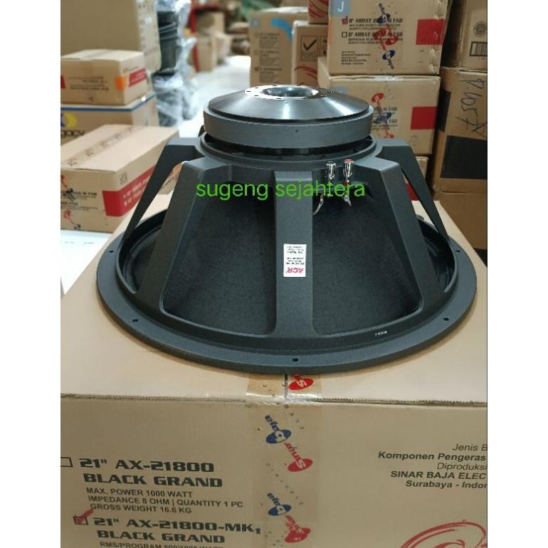 By05 Speaker Acr 21 Inch Ax-21800-Mk 1 Black Grand Subwoofer Wat 1000 Hemat