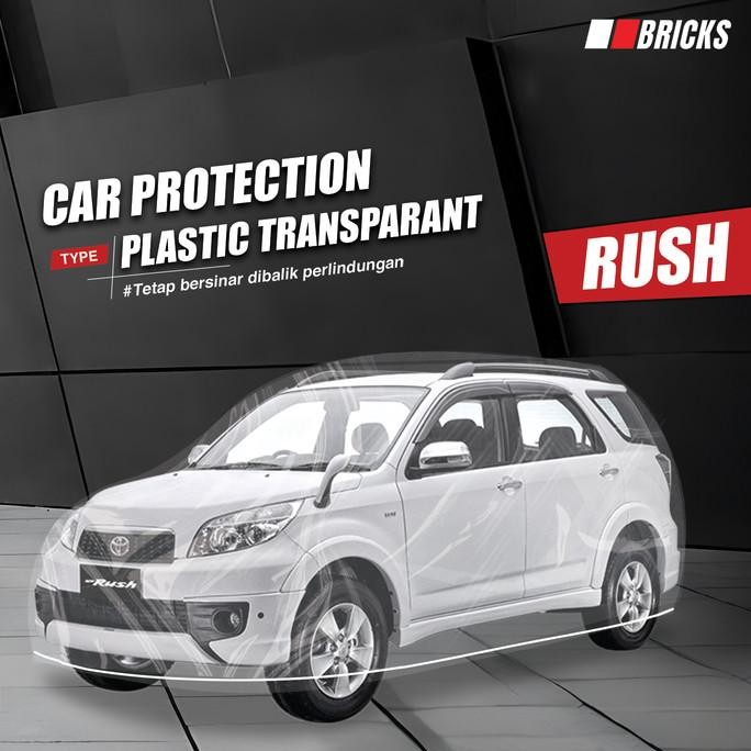 Rush Body Cover Mobil Plastik Rush Sarung Mobil Rush Transparan Original