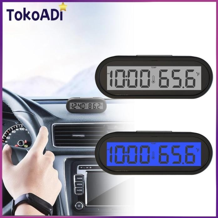 Terlaris Jam Digital Led Mobil Blacklight Biru Dengan Termometer Jam Termometer Mobil Digital Led Ne