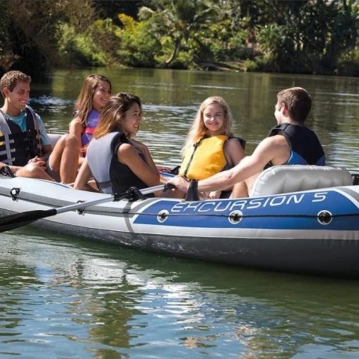Perahu Karet Intex Excursion 5 Orang 68325 Original Dan Terpercaya