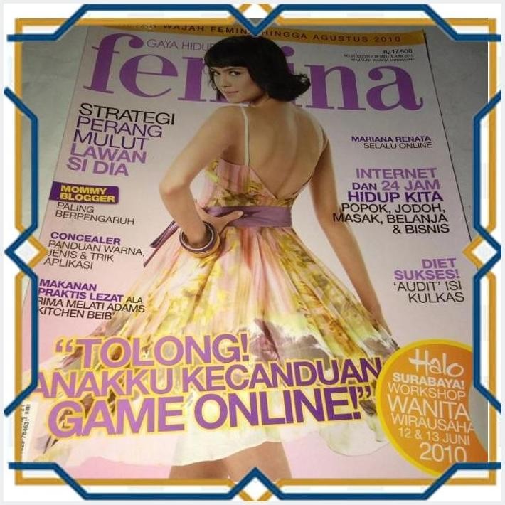 [4PE] MAJALAH FEMINA TAHUN 2010 COVER MARIANA RENATA