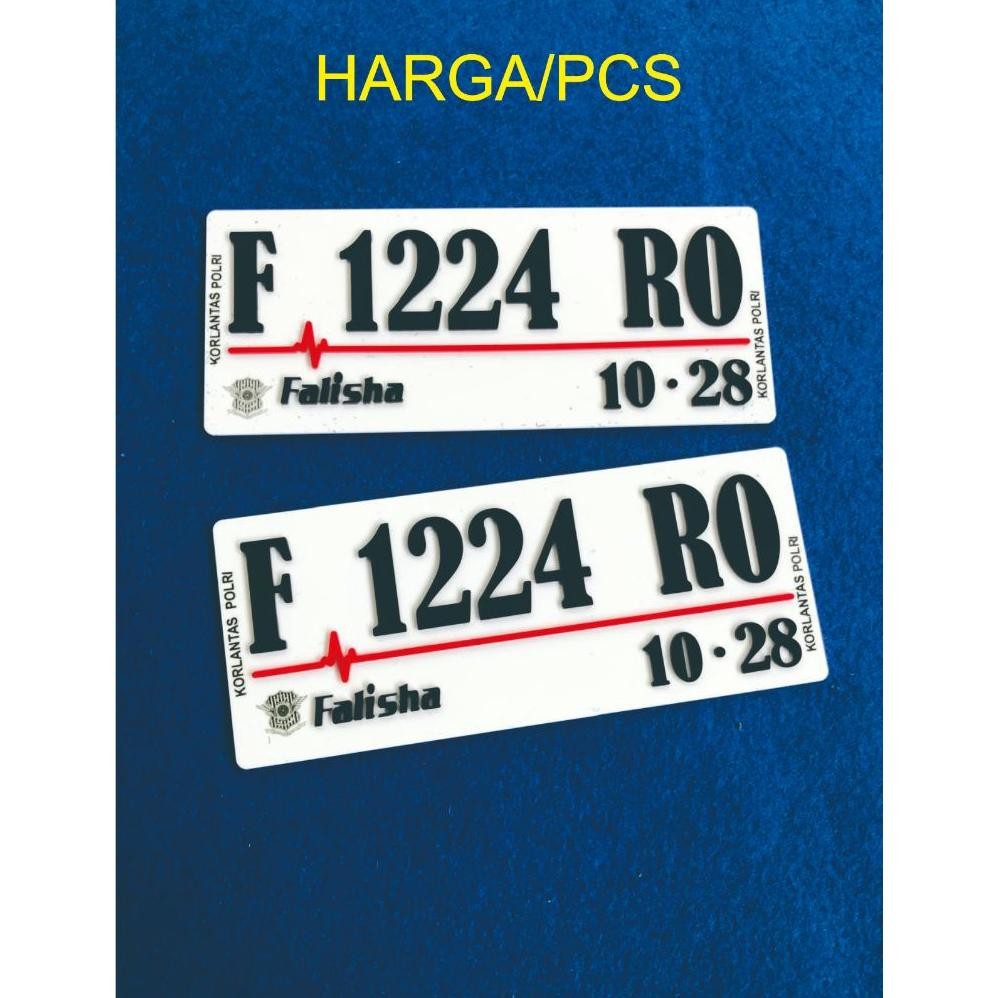 PLAT NOMOR MOTOR AKRILIK VARIASI HURUF TIMBUL/PLAT NOMER AKRILIK/PLAT NOMER VARIASI