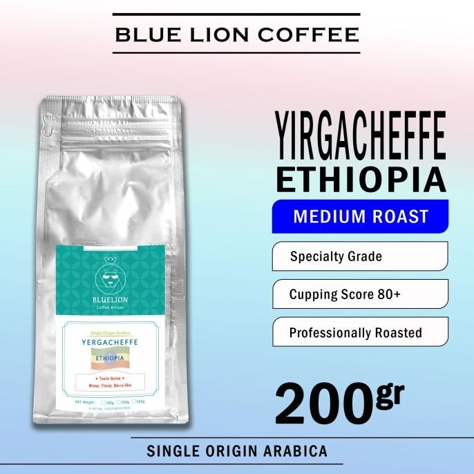 

Sale Blue Lion Coffee Ethiopia Yirgacheffe 200 Gram Kopi Arabica