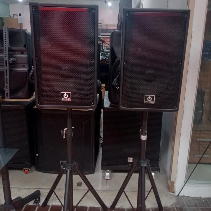 Terlaris Paket Sound Speaker Aktif Pasif + Stand Speaker Crimson Stage 12
