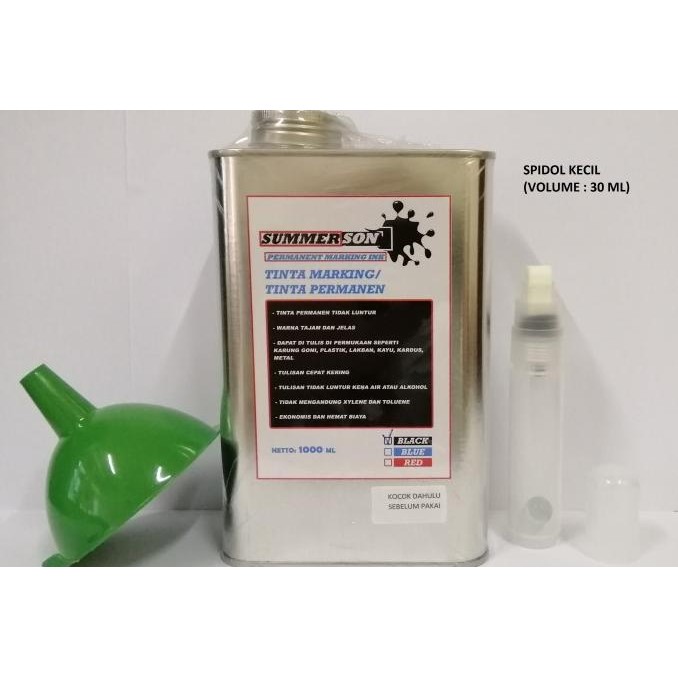 

Ready Tinta Permanen Marking ink/Tinta karung Summerson 1 Liter-SPIDOL KECIL