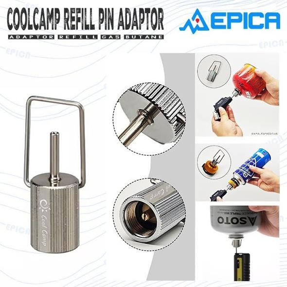 New Epica Cool Camp Adaptor Pin Alat Refill Gas Korek Api Model Soto