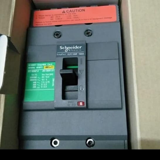 new mcb breker schneider EZC 50A 60A 75A 80A 100A 3PH Original murah