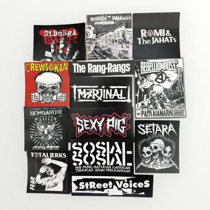 

ready Sticker Pack Band Punk Indonesia (isi 10 sticker) murah