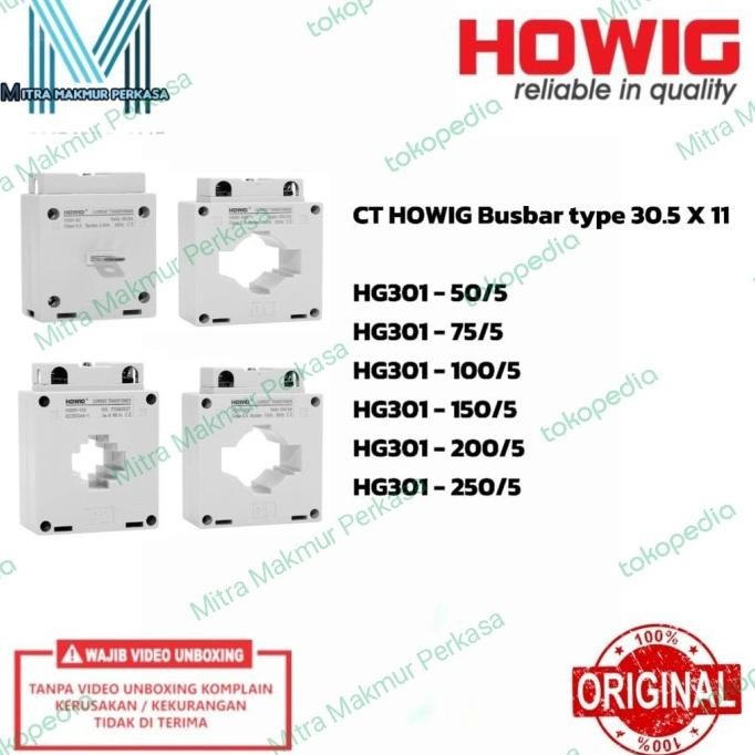 new Ct howig 50/75/100/150/200/250 Curent transformer HOWIG HG30I ORIGINAL murah