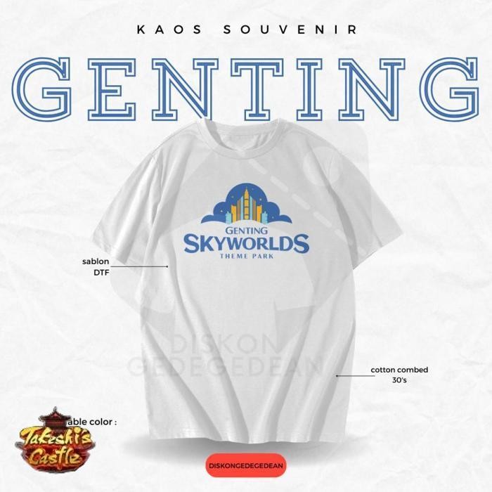 Kaos Murah Diskongedegedean Kaos Souvenir Genting Highland Skyworld Baju Tshirt Oleh Oleh Malaysia T