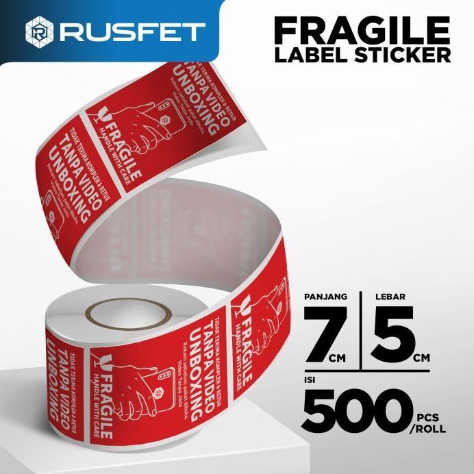 

ready STIKER STICKER UNBOXING + FRAGILE | LABEL VIDEO BUKA PAKET PER ROLL murah