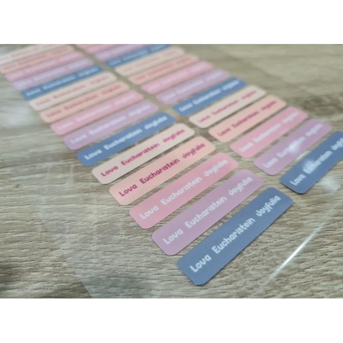 

ready Label sticker nama anak custom waterproof PROMO !!! murah