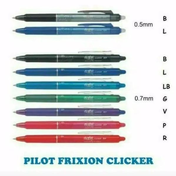 

tyS Pulpen Frixion Clicker / Pilot Frixion Clicker / Erasable Pen 100% ORI