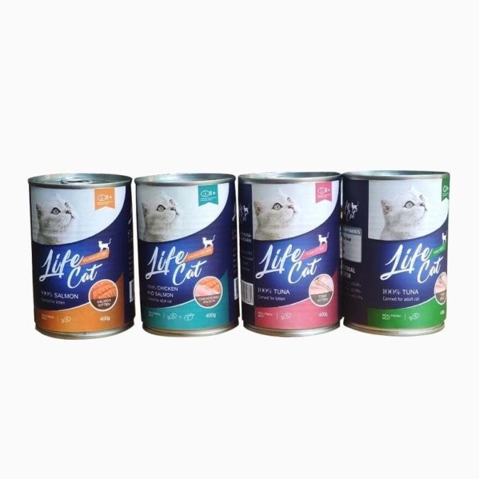 life cat kaleng ADULT wetfood Makanan kucing life cat tuna adult 400gr