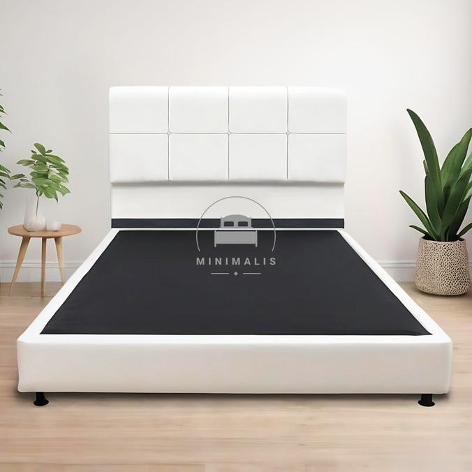 new Dipan Minimalis Motif Persegi | Divan Dan Sandaran Headboard Minimalis Bahan Kayu | Ranjang Temp