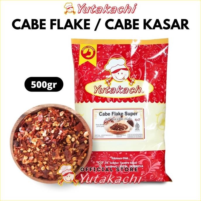 

Cabe Flake / Cabe Bubuk Kasar 500gr Yutakachi - Chili Flakes Bisa Untuk Chili Oil