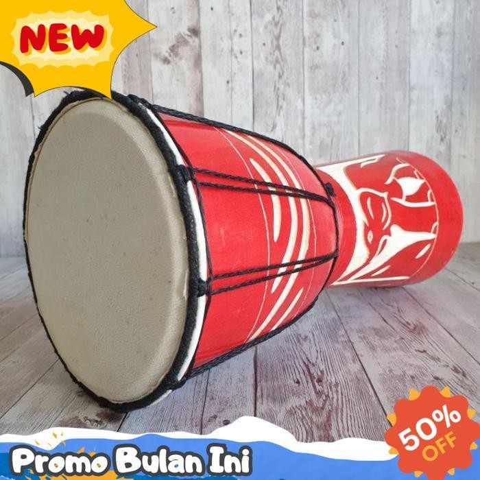Sale Mainan Kendang Jimbe Mini Alat Musik Gendang Jimbe Anak Kecil Motif Ukir Untuk Hiasan Souvernir