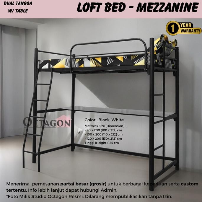 new KIRIM KARGO Loft Bed Besi Minimalis Ranjang Susun murah