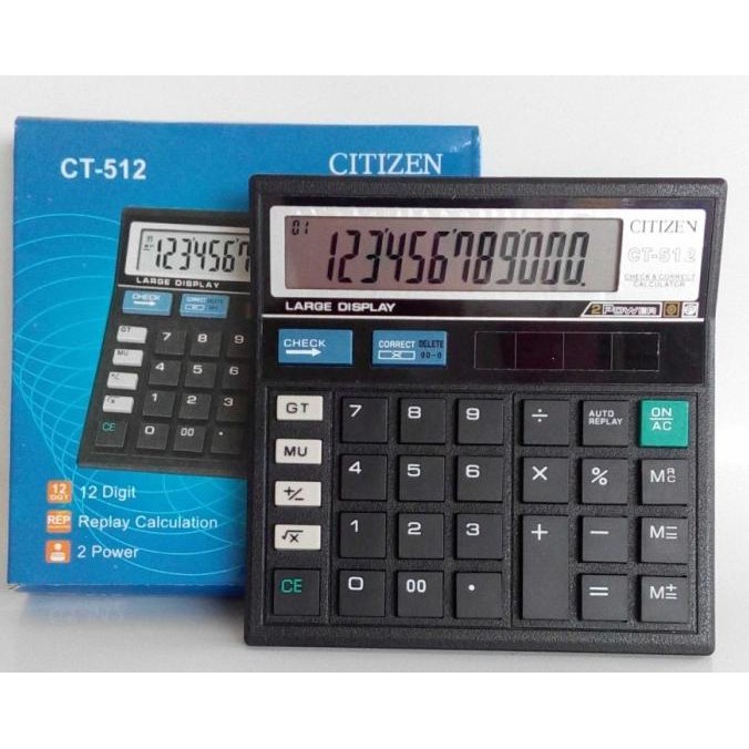 

tyS Kalkulator Calculator Citizen CT-512 12Digit