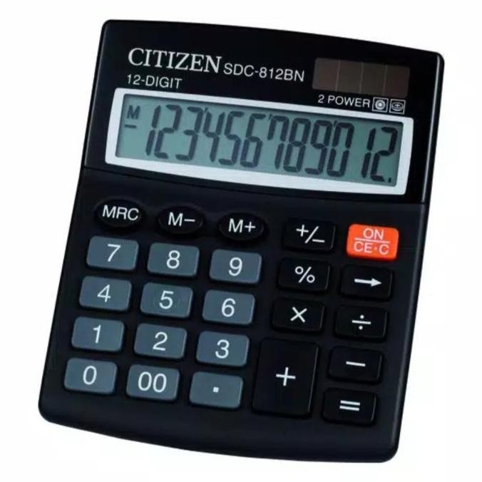 

tyS Kalkulator 12 Digit Angka CITIZEN SDC 812 - Calculator Digital