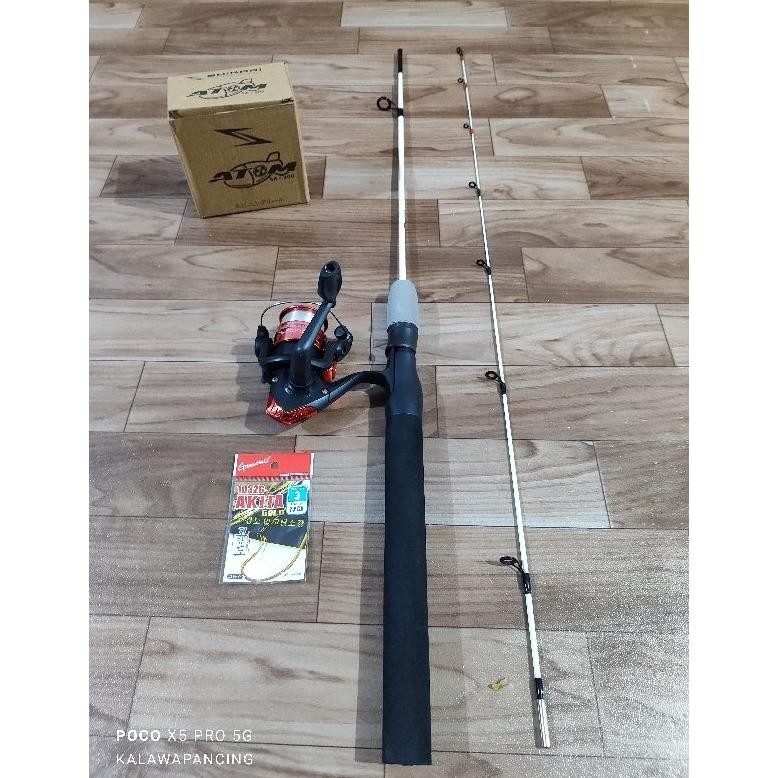 terlaris set pancing joran udang super lentur  getsu udang mabok ( bonus kail + senar) murah