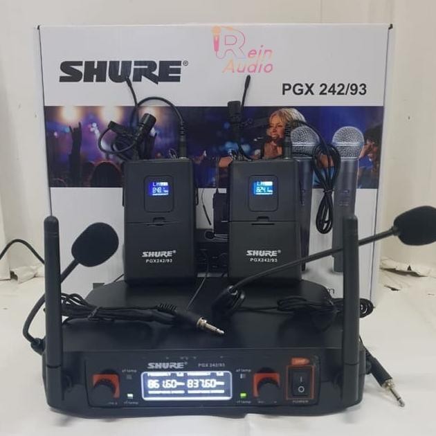 Mic Wireless Shure PGX 242/93 isi 4 - 2 jepit 2 clip on
