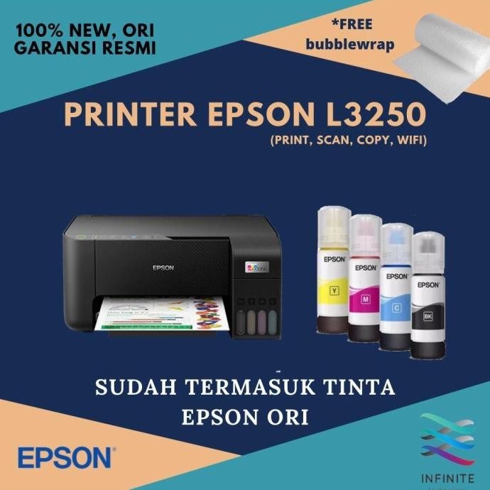 Printer Epson L3250 L 3250 Wireless Wifi (Pengganti L3150) Tinta Ori