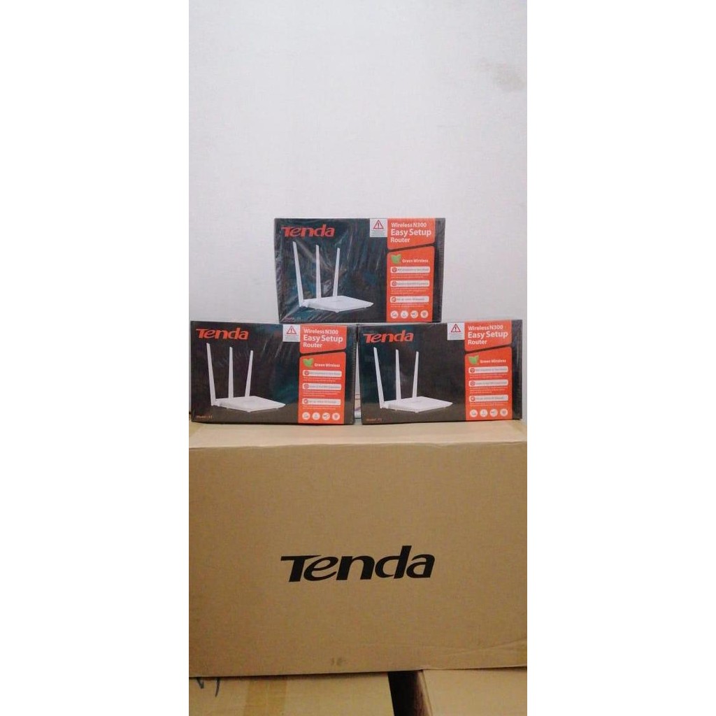 Tenda F3 Router Wireless 300Mbps 3Antena 1dus