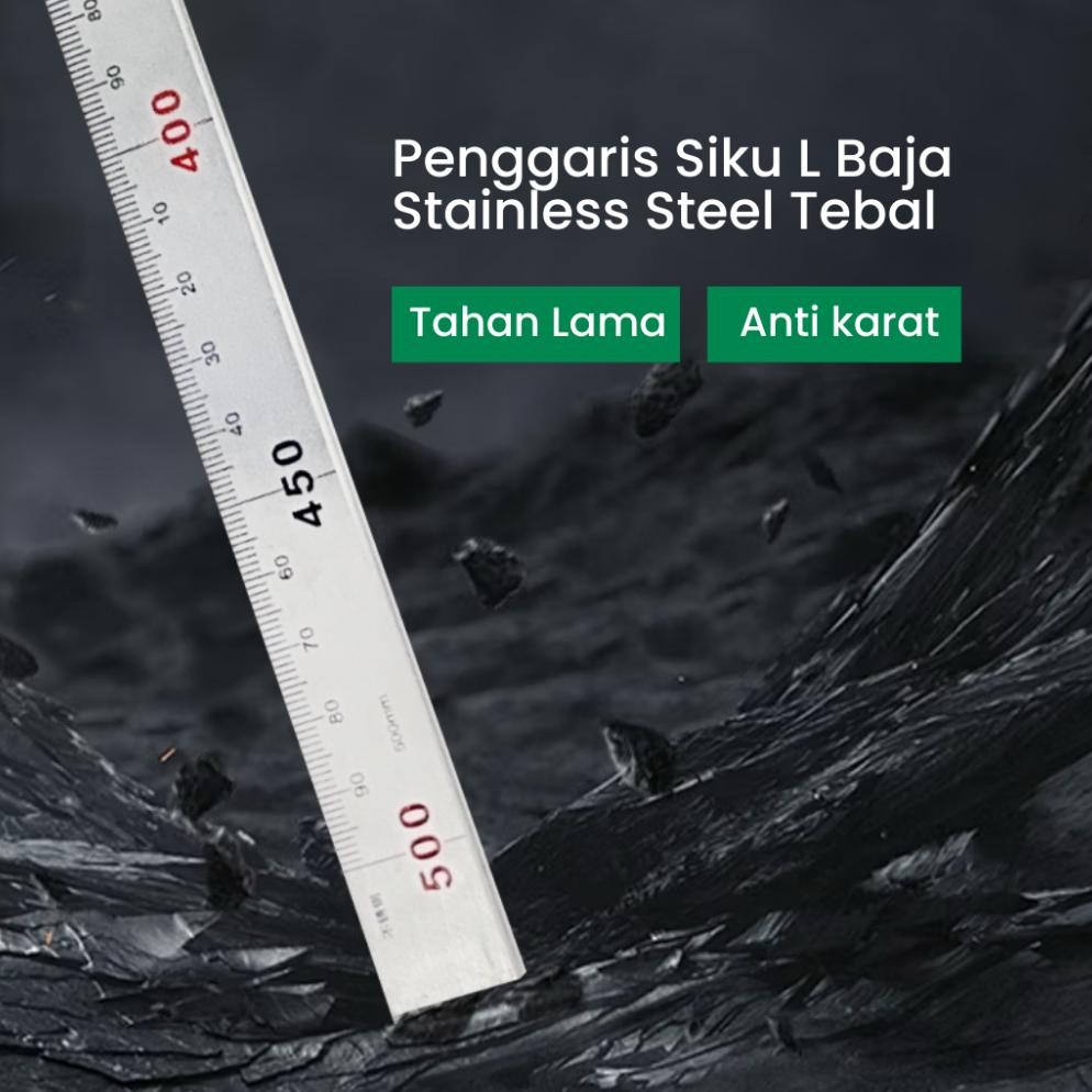 ready !!! Feibao Penggaris Siku L 30-50CM / Penggaris Siku Tukang / Stainless Kualitaas terbaik.
