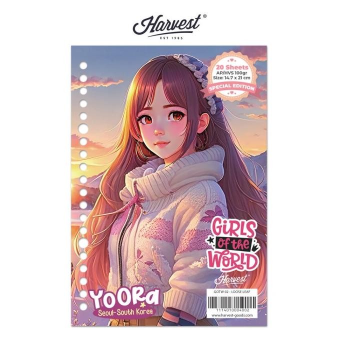 

Loose Leaf / Kertas Binder Harvest A5 Girls of The World - Seoul murah