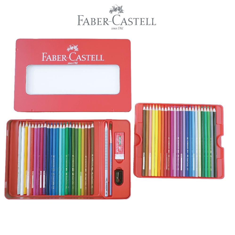 

baru !!! Faber-Castell Pensil Warna Cat Air Watercolour Pencils set 48 Kemasan Kaleng