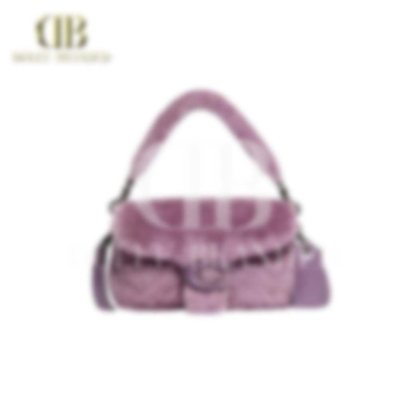 Pillow Tabby Shoulder Bag 18 In Shearling - Purple (CC 444)
