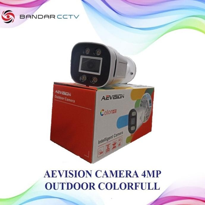 Aevision IP Camera Outdoor CCTV Colorfull + Audio 4MP